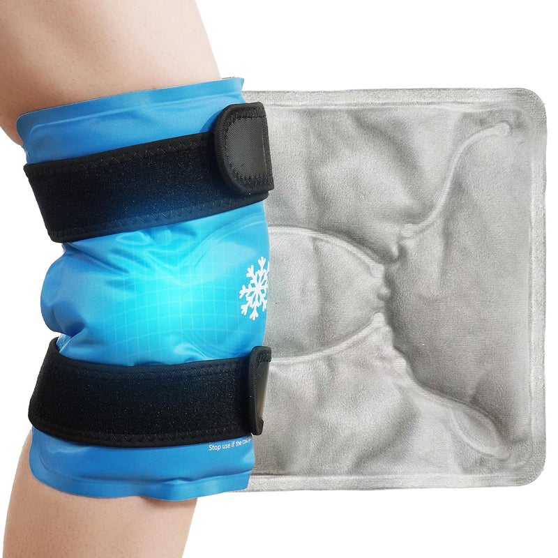 Ice Pack for Knee Pain Relief Reusable Gel Ice Wrap for Leg Injuries Swelling Knee Replacement Surgery Cold Compress Therapy for Arthritis Meniscus Tear Sports Injuries
